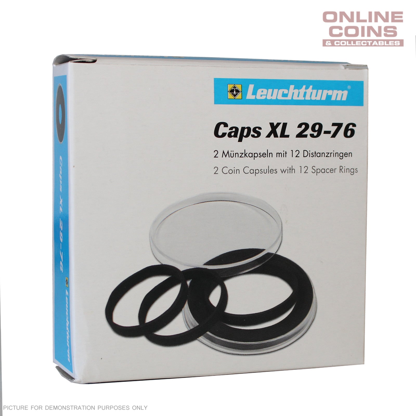 Lighthouse CAPS XL 29-76mm Adjustable Coin Capsules - PACK OF 2